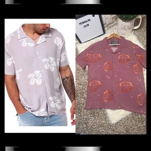 BROOKLYN CLOTH Button Down Flower Print Shirt